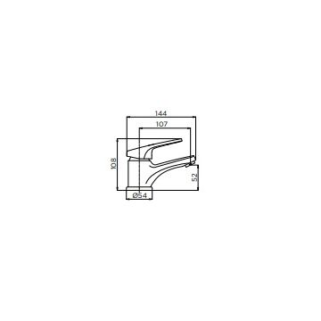 IDRO BRIC - MISCELTORE LAVABO SERIE MIA CROMATO Ø40 MM