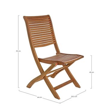 SEDIA DA GIARDINO PIEGHEVOLE LEGNO ACACIA NOEMI ESTERNO
