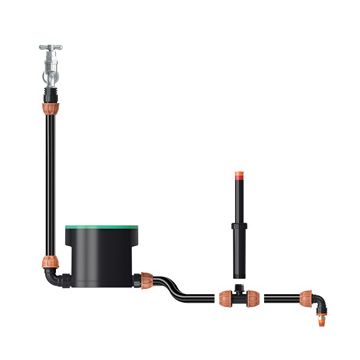 CLABER - RACCORDO A T IRRIGAZIONE DA GIARDINO CON FILETTO 1/2 POLLICE MASCHIO