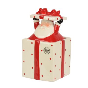 KAEMINGK - BARAT TOLO PACCO REGALO BABBO NATALE ROSSO E BIANC 13,3X13X23,2H CM