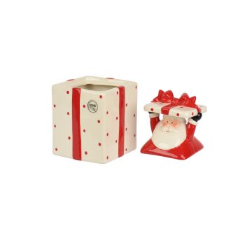 KAEMINGK - BARAT TOLO PACCO REGALO BABBO NATALE ROSSO E BIANC 13,3X13X23,2H CM