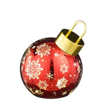 EDELMAN - SFERA CON LED DECORATIVA NATALIZIA ROSSA A BATTERIA DA APPOGGIO 24X20X22,5 CM