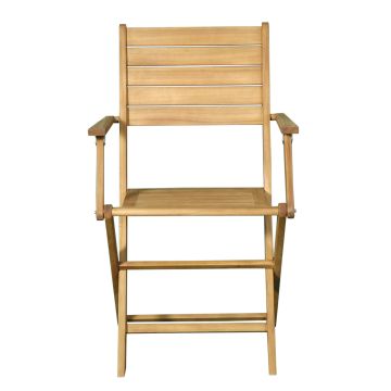 RIGAMONTI - SEDIA PIEGHEVOLE LEGNO DI ACACIA CON BRACCIOLI 54X51,5X87 CM