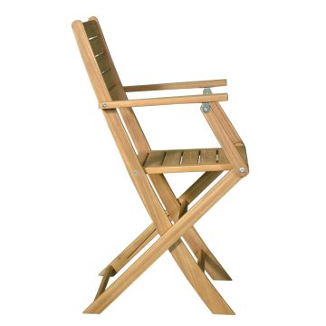 RIGAMONTI - SEDIA PIEGHEVOLE LEGNO DI ACACIA CON BRACCIOLI 54X51,5X87 CM