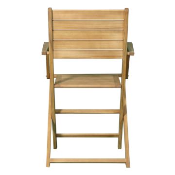 RIGAMONTI - SEDIA PIEGHEVOLE LEGNO DI ACACIA CON BRACCIOLI 54X51,5X87 CM
