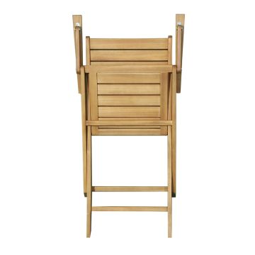 RIGAMONTI - SEDIA PIEGHEVOLE LEGNO DI ACACIA CON BRACCIOLI 54X51,5X87 CM
