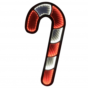 GIOCOPLAST NATALE - BASTONCINO CANDY BIANCO-ROSSO 60CM INFINITY LIGHT CON LUCE LED