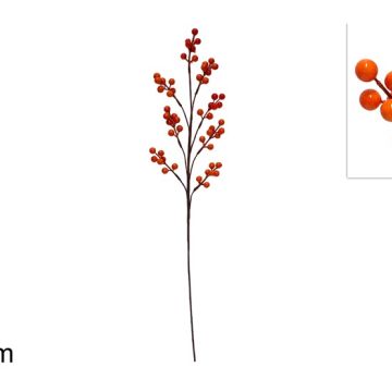 DUE ESSE CHRISTMAS - STELO BACCHE AUTUNNALI DECORATIVO ALTO 70CM DI DUESSE