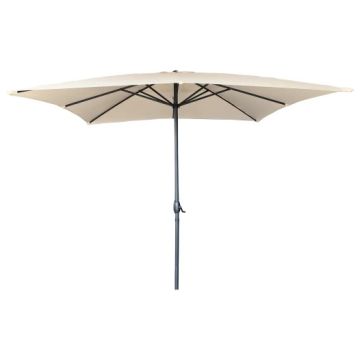OMBRELLONE 3X3 M ECRU' ACCIAIO APERTURA A MANOVELLA PER ESTERNO BASE ESCLUSA