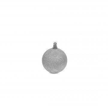 PALLA 10CM GLITTERATA IN DISPLAY SILVER