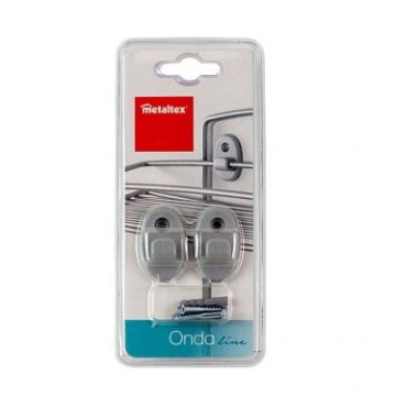 METALTEX - SET 2 GANCI IN PL. ONDA
