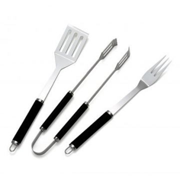 SET BARBECUE ACCIAIO INOX SPATOLA FORCHETTA E PINZA SET BARBECUE ACCIAIO INOX SPATOLA FORCHETTA E PINZA