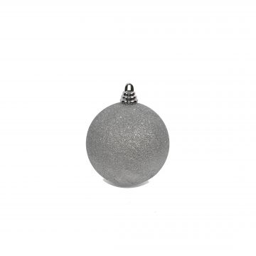 DUE ESSE CHRISTMAS - PALLA 15CM GLITTERATA I SILVER