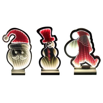 GIOCOPLAST NATALE - FIGURA NATALIZIA INFINITY LED BIANCO CALDO 20 CM A BATTERIA PREZZO CADUNO