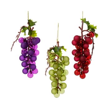 DECORAZIONE IN VETRO A GRAPPOLO D'UVA 10 CM CON FOGLIE 3 ASSORTITI PREZZO CADUNO DECORAZIONE IN VETRO A GRAPPOLO D'UVA 10 CM CON FOGLIE 3 ASSORTITI PREZZO CADUNO