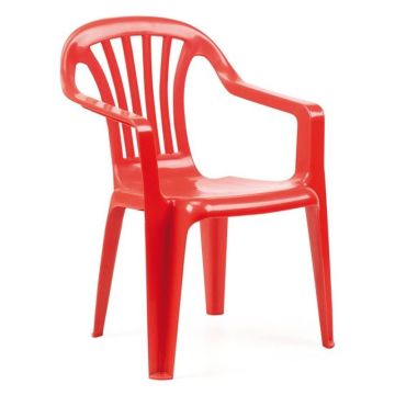 IPAE PROGARDEN - SEDIA MONOBLOCCO BABY IN PLASTICA ROSSA 38X38X52H CM DI IPAE PROGARDEN