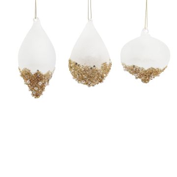 PENDAGLIO NATALIZIO BIANCO ORO VETRO 3 ASSORTIMENTI PREZZO CADUNO SCEGLIERE VERE PENDAGLIO NATALIZIO BIANCO ORO VETRO 3 ASSORTIMENTI PREZZO CADUNO SCEGLIERE VERE