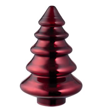 BIZZOTTO - ALBERO DI NATALE STILIZZATO ROSSO VETRO METALLIZZATO LUCIDO DA TAVOLO BIZZOTTO