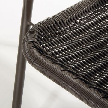 VERDELOOK - SEDIA DA GIARDINO CON BRACCIOLI IN METALLO E POLYRATTAN IOS VERDELOOK