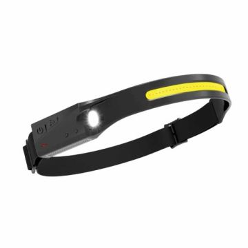 AVIDSEN - LAMPADA FRONTALE LED COB IN SILICONE, RICARICABILE USB, 7 MODI DI ILLUMINAZIONE