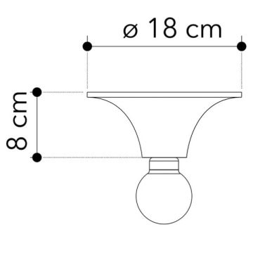 FAN EUROPE - PLAFONIERA DA SOFFITTO BIANCA Ø 18 CM VESEVUS FAN