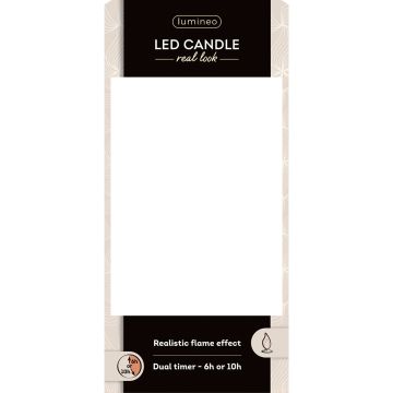 KAEMINGK - CANDELA LED VERDE EFFETTO FIAMMA REALE DIAM 7,5X20H CM