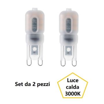 FAN EUROPE - G9 SET 2 LAMPADINE A LED 2,2W LUCE CALDA 3000K 190 LUMEN FAN EUROPE