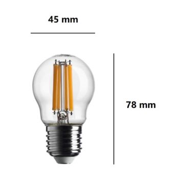 BOT LIGHTING S.R.L. - LAMPADINA SFERETTA LED 7W LUCE CALDA 2700K 1055 LUMEN E27 BOT LIGHTING