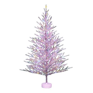 ALBERO DI NATALE ARTIFICIALE ROSA CON LUCI LED BIANCO CALDO 155 CM EDELMANN ALBERO DI NATALE ARTIFICIALE ROSA CON LUCI LED BIANCO CALDO 155 CM EDELMANN
