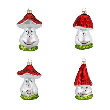 INGES'S CHRISTMAS - PALLINA DI NATALE DA APPENDERE A FORMA DI FUNGO ALTO 9,5 CM PREZZO CADUNO