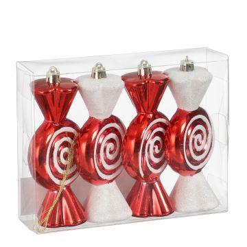 DECORAZIONE NATALIZIA CARAMELLA 4 PEZZI ROSSO E BIANCO 12,5X6X4,5CM EDELMAN DECORAZIONE NATALIZIA CARAMELLA 4 PEZZI ROSSO E BIANCO 12,5X6X4,5CM EDELMAN