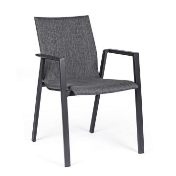 SEDIA CON BRACCIOLI ODEON ANTRACITE-GRIGIO SCURO SEDIA CON BRACCIOLI ODEON ANTRACITE-GRIGIO SCURO