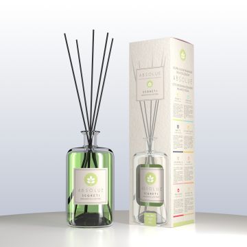 GEA PRO SRL - DIFFUSORE CON BASTONCINI ABSOLUTE SEGRETI BERGAMOTTI E DATTERO 1 LITRO MADE IN I