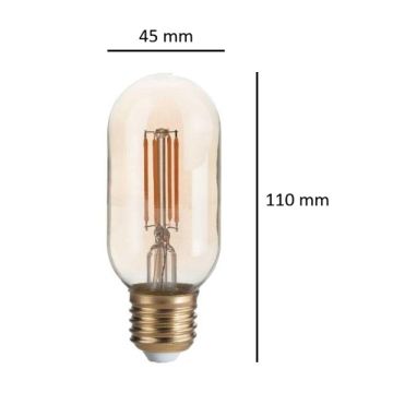 IDEAL LUX - LAMPADINA BOMB A LED 4W 2200K 330 LM E27 VETRO AMBRATO IDEALLUX