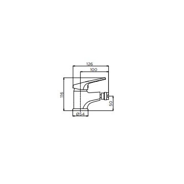 IDRO BRIC - RUBINETTO MISCELATORE BIDET SERIE MIA CROMATO Ø40 MM