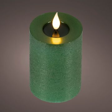 CANDELA LED VERDE EFFETTO FIAMMA REALE DIAM 7,5X13,5H CM CANDELA LED VERDE EFFETTO FIAMMA REALE DIAM 7,5X13,5H CM