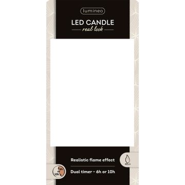 KAEMINGK - CANDELA LED VERDE EFFETTO FIAMMA REALE DIAM 7,5X13,5H CM