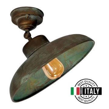 MORETTI LUCE S.N.C. - PLAFONIERA DA SOFFITTO CON SNODO OTTONE ANTICATO SAMOA MORETTI