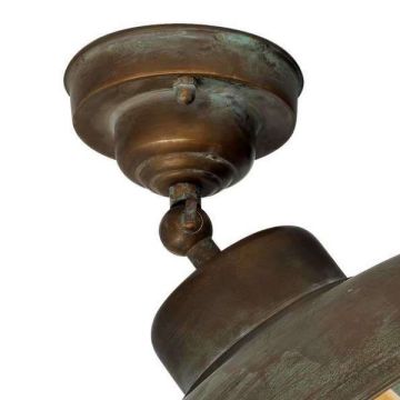 MORETTI LUCE S.N.C. - PLAFONIERA DA SOFFITTO CON SNODO OTTONE ANTICATO SAMOA MORETTI