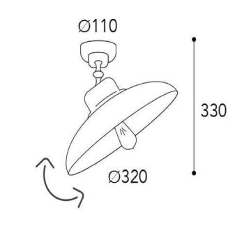 MORETTI LUCE S.N.C. - PLAFONIERA DA SOFFITTO CON SNODO OTTONE ANTICATO SAMOA MORETTI
