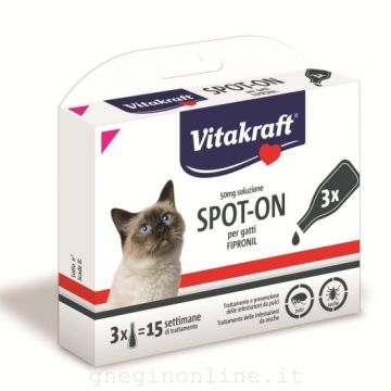 VITAKRAFT - REPELT - SPOT ON FIPRONIL PER GATTI 3 X 0,50 ML