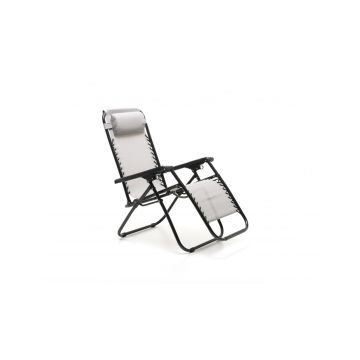 SDRAIO DA GIARDINO RELAX PIEGHEVOLE MULTIPOSIZIONE GRIGIO SPRING 66X100X107 CM