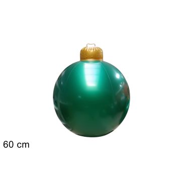 DUE ESSE CHRISTMAS - PALLA NATALIZIA GONFIABILE 60CM VERDE METALLIZATO