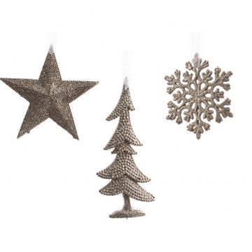 DECORAZIONI MISTE DA APPENDERE GLITTER CHAMPAGNE 3ASS PREZZO CADUNO DECORAZIONI MISTE DA APPENDERE GLITTER CHAMPAGNE 3ASS PREZZO CADUNO