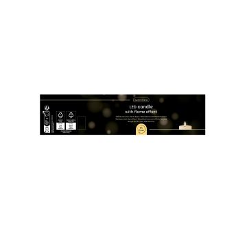 KAEMINGK - CANDELA LED IN CERA ROSSA FIAMMA REALISTICA LUMINEO DIAM 7X19H CM