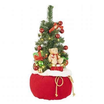 DECORAZIONE FRANK PINO CON SACCO E LED H60