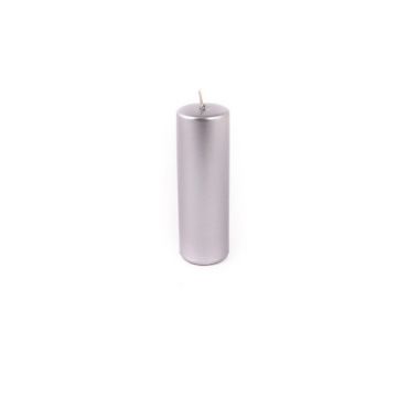 MERCURY - CANDELA PILLAR SILVER GREY H. 15 X DIAM. 5 CM