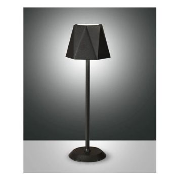 FABAS LUCE S.P.A. - LAMPADA DA TAVOLO A LED RICARICABILE NERA KATY FABAS