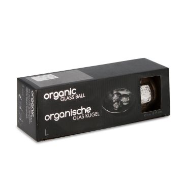 BIZZOTTO - CONFEZIONI 3 PALLINE NATALE ARGENTO IN VETRO ORGANIC BIZZOTTO D8