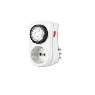 MINITIMER MECCANICO GIORNALIERO 48 PROGRAMMI SPINA 10A BIANCO SCHUKO MINITIMER MECCANICO GIORNALIERO 48 PROGRAMMI SPINA 10A BIANCO SCHUKO